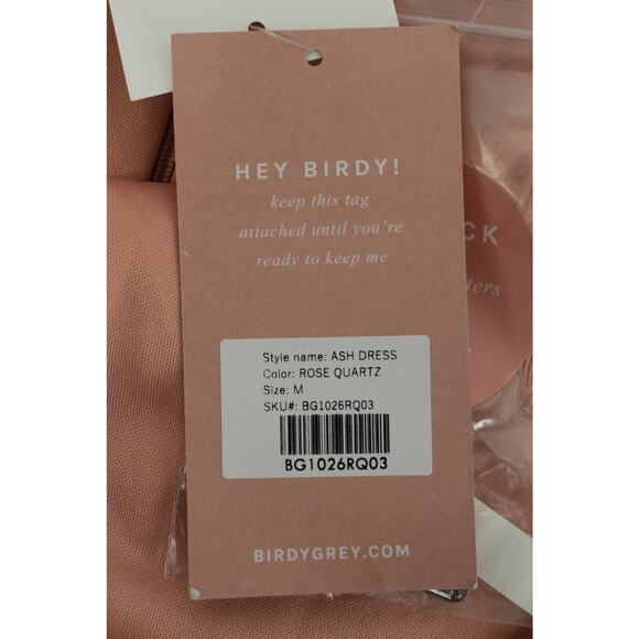 NWT Birdy Grey long rose quartz cowl neck spaghetti strap dress womens medium - Picture 10 of 12